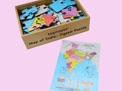 India Map Wooden Puzzle , 80 Pieces