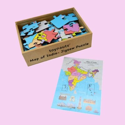 India Map Wooden Puzzle , 80 Pieces