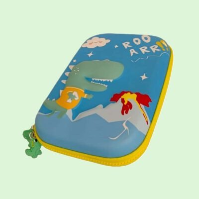 3D EVA Pencil Box, Dinosaur (Light Blue)