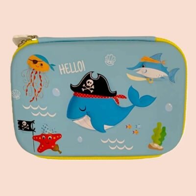 3D EVA Pencil Box Sea Animals (Light Blue)