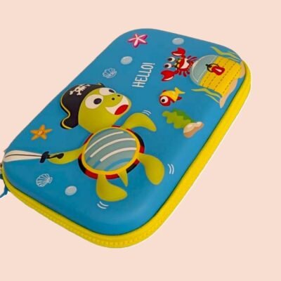 3D EVA Pencil Box, Sea Animals (Blue)