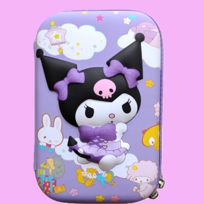 3D EVA Pencil Box, Kuromi (Purple Yellow)