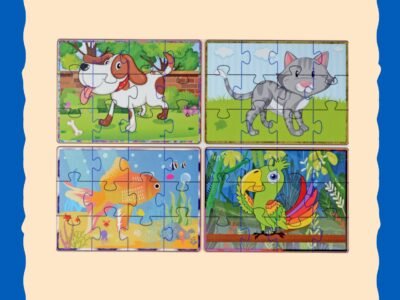 Wooden Jigsaw Puzzle, Set of 4
